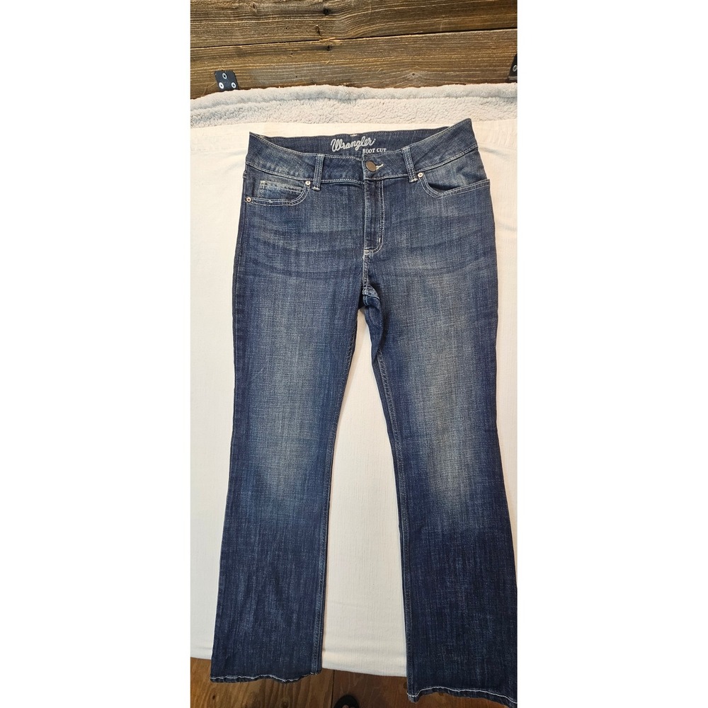 Wrangler Women Boot Cut Jeans Medium Wash Blue Denim 11x32 09MWZDO